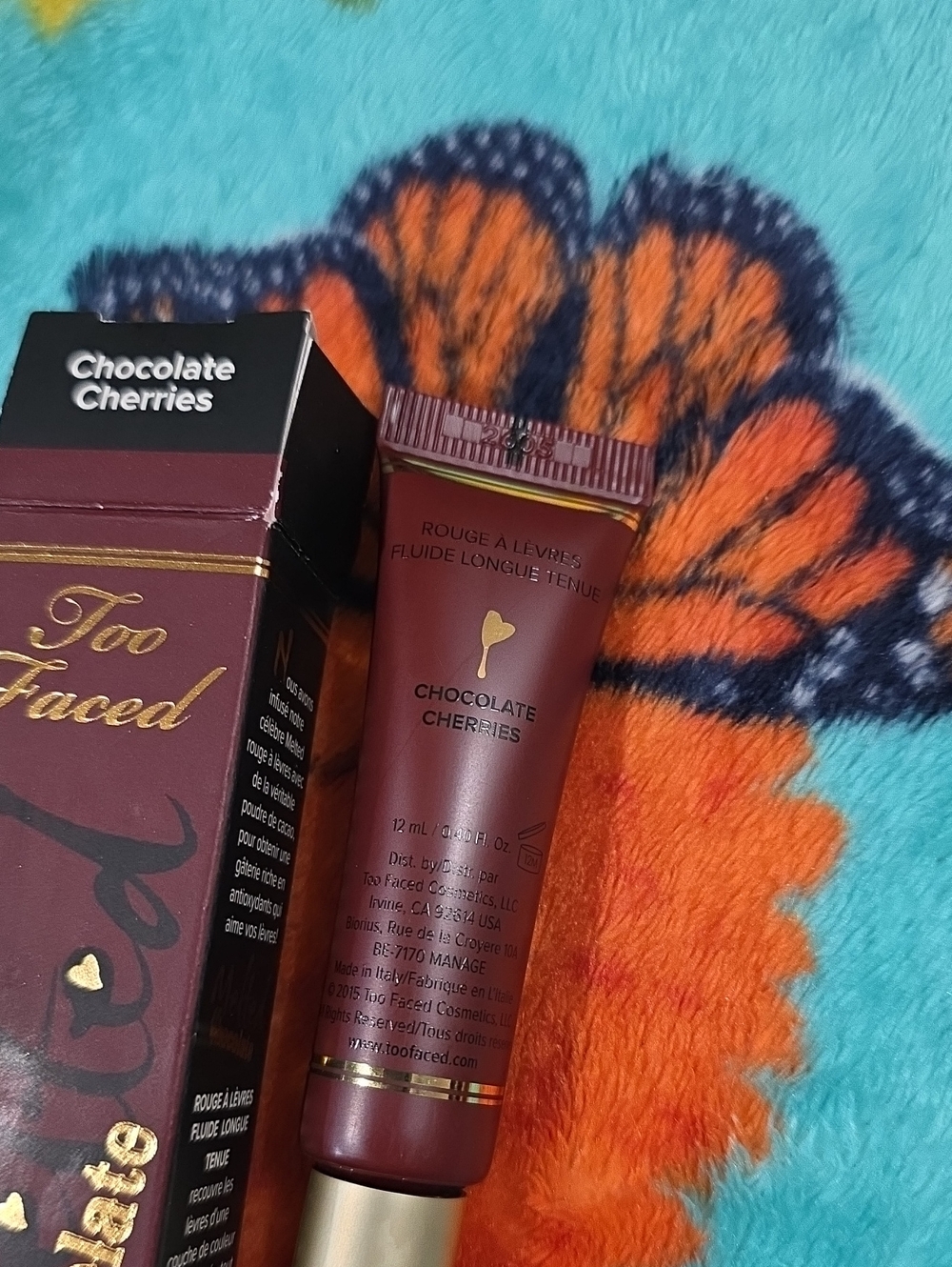 Too Faced Melted Chocolate Cherries Liquified Long Wear Lipstick NIB Full Size - Picture 2 of 3